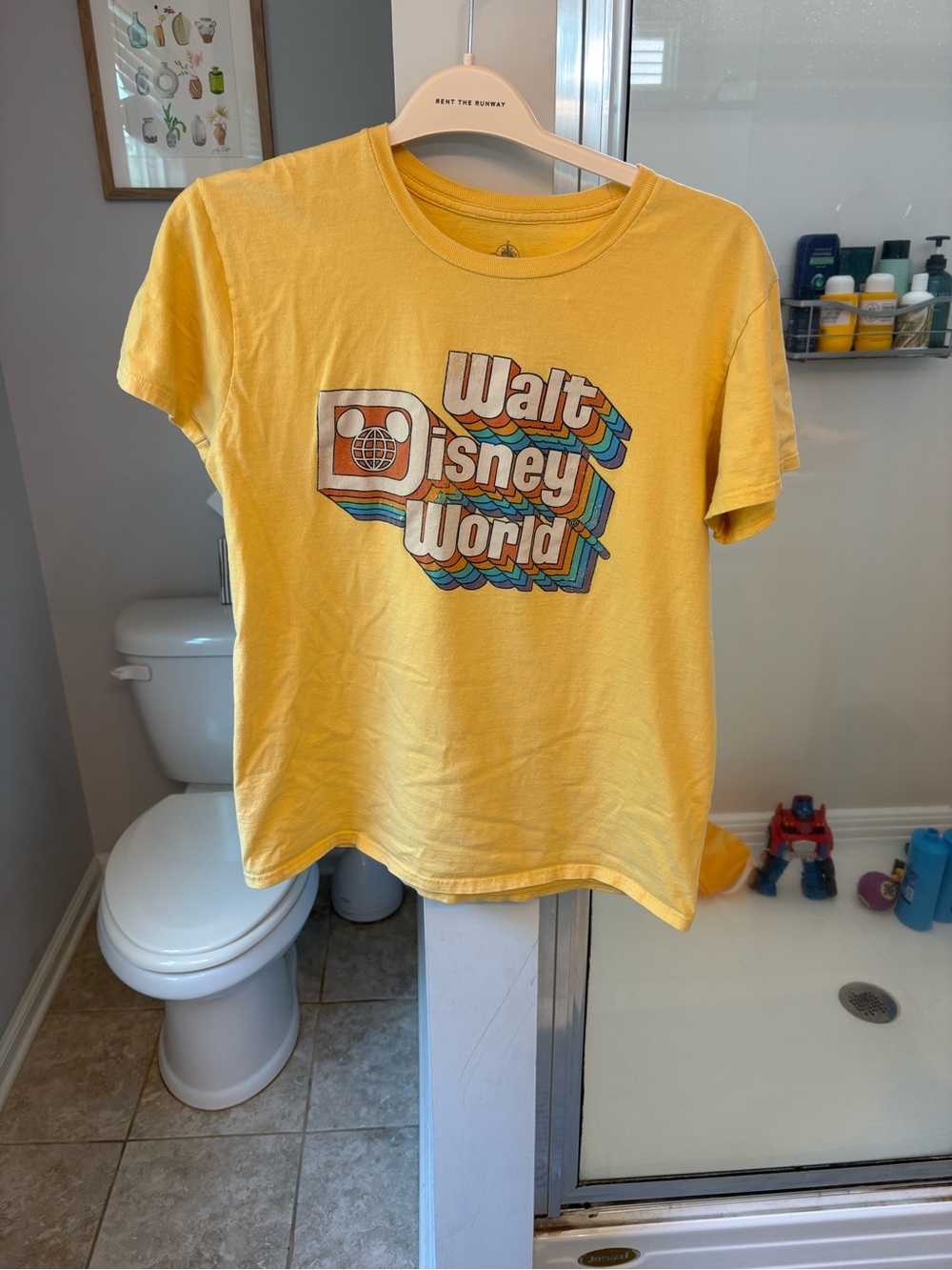 Disney Yellow Walt Disney World Retro Logo Tee